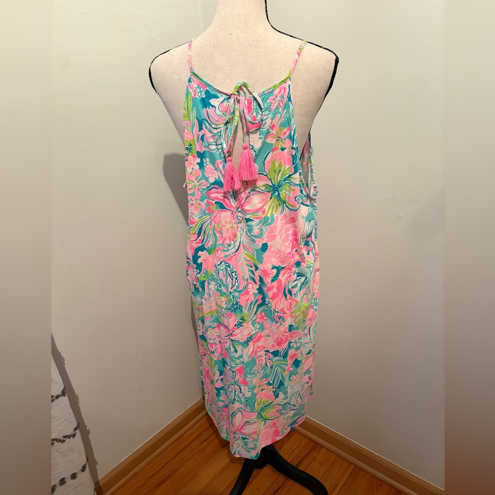 Lilly Pulitzer Margot Hot On The Scene Pima Cotton Jersey Swing Tank Dress XL - Picture 7 of 8